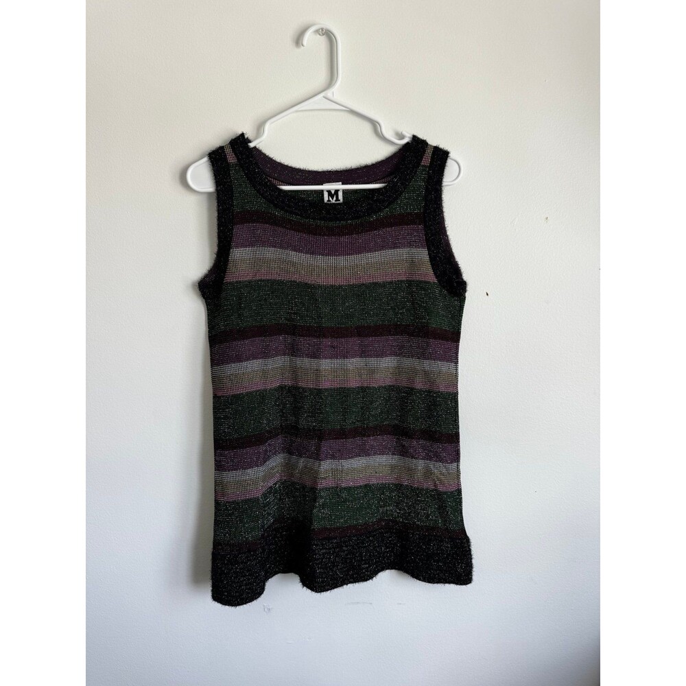 M Missoni metallic striped sleeveless top